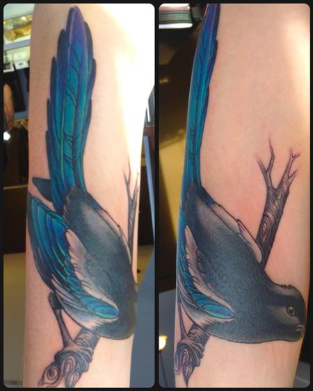 Tattoos - bird color tattoo - 84491
